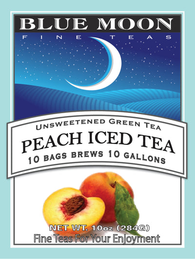 Peach Green 1 Gallon Iced Tea Bags - 10 Pack - Sugar-Free Ice Tea