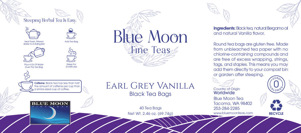 Earl Grey Vanilla Black Tea Bags
