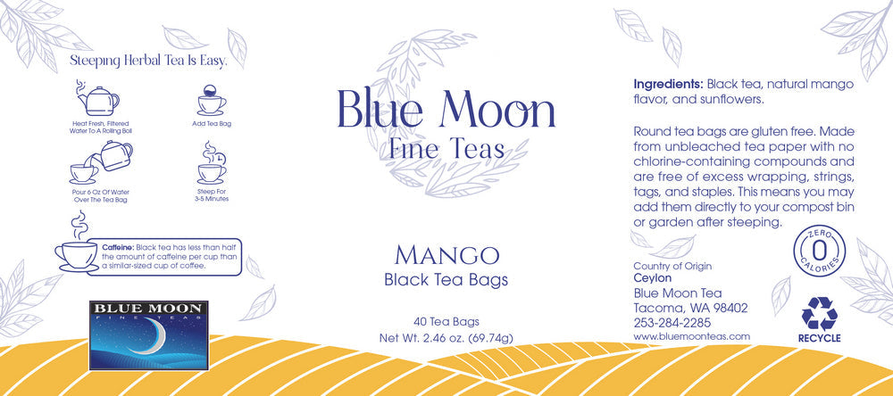 Mango Black Flavored Tea Bags