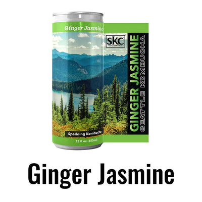 Kombucha with Ginger and Green Tea - Sparkling Kombucha Ginger Jasmine Tea