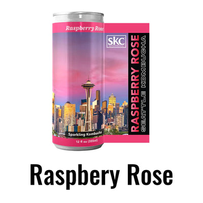 Kombucha Raspberry Rose Tea - Sparkling Kombucha Raspberry Rose Tea