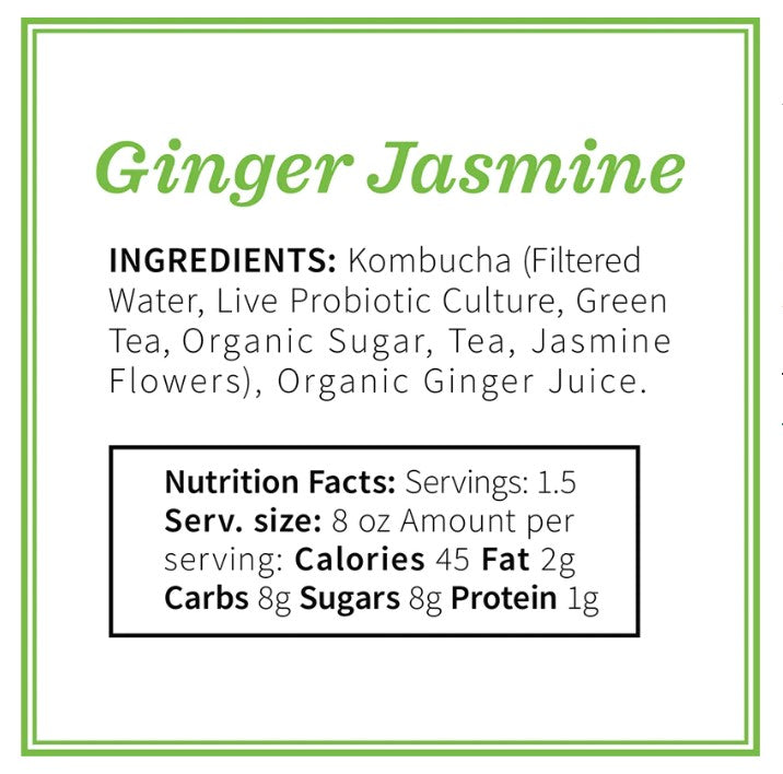 Ginger Jasmine Sparkling Kombucha Tea