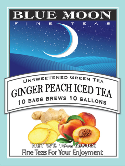 Ginger Peach Green Iced Tea Bags - Ginger Peach 1 Gallon Iced Tea Bags