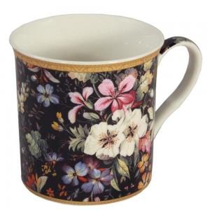 William Kilburn Midnight Blossom Tea Cup - Porcelain Tea Mug For Sale
