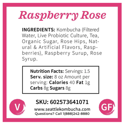 Raspberry Rose Seattle Kombucha Tea